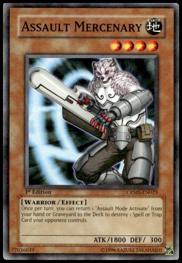 Yu-Gi-Oh! 2009 Crimson Crisis Assault Mercenary Card Front Image.