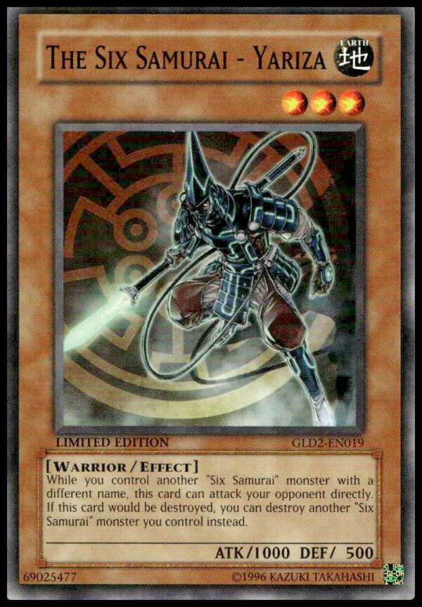 Yu-Gi-Oh! 2009 Gold Series The Six Samurai - Yariza Trading Card #GLD2-EN019 (Front View)