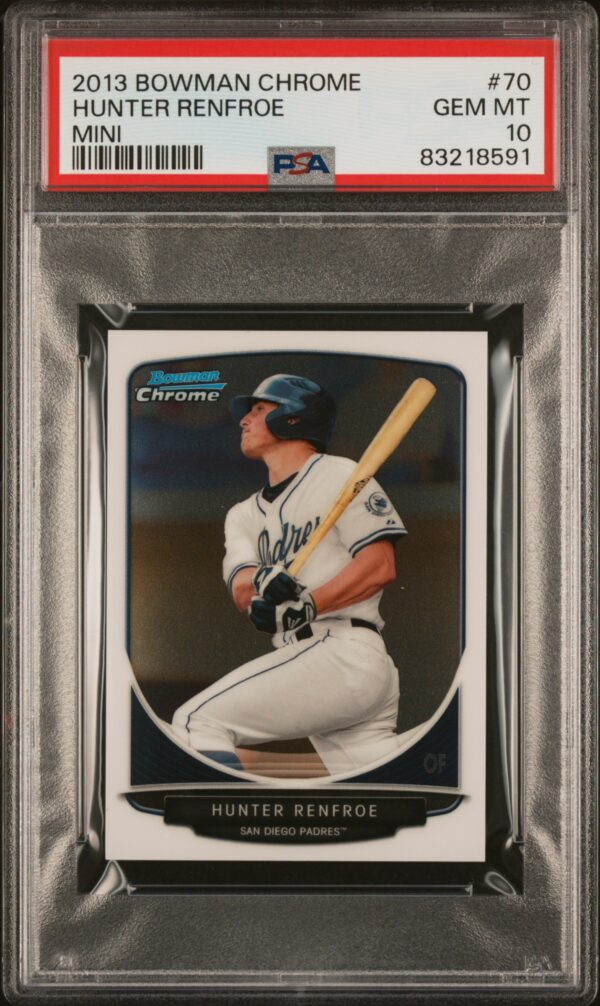 PSA 10 Gem Mint 2013 Bowman Chrome Hunter Renfroe Baseball Card #30.