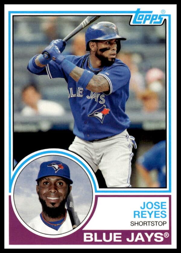 Jose Reyes 2015 Topps Archives Baseball Card #274, featuring him in blue and orange jersey.
