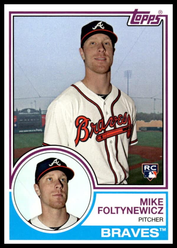 Mike Foltynewicz 2015 Topps Archives Card #296, featuring dynamic pitching pose.