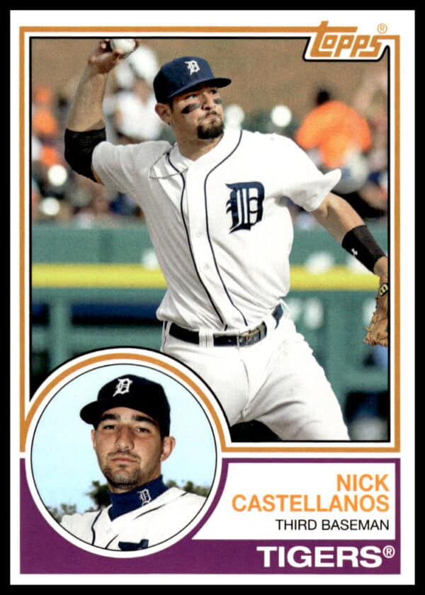 Nick Castellanos 2015 Topps Archives Card #267 featuring Detroit Tigers action shot.