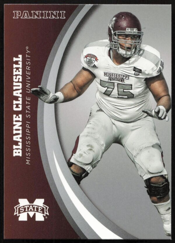 Blaine Clausell 2016 Panini Card #32, Mississippi State Football, Front View.