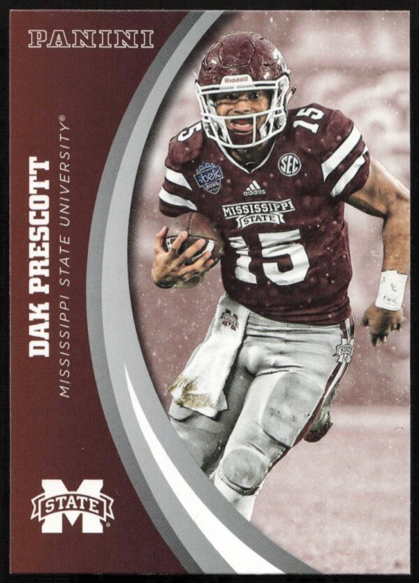 Dak Prescott 2016 Panini Card #49 - Mississippi State Front View