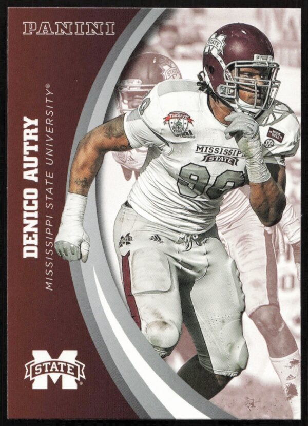 Denico Autry 2016 Mississippi State Football Card #59 Front View