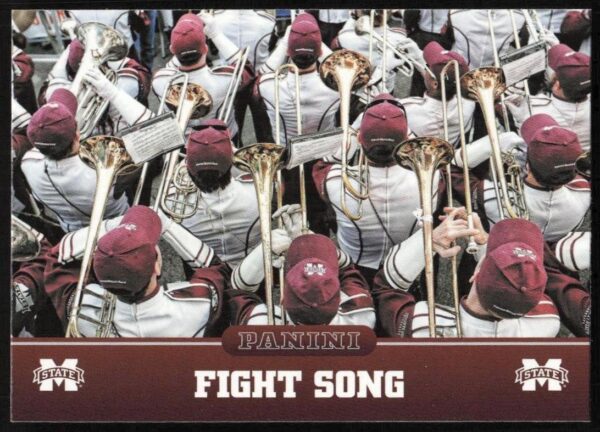 2016 Panini card of Mississippi State Fight Song featuring Bulldog mascot.