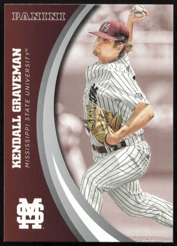 Kendall Graveman 2016 Mississippi State Panini card, #33, featuring team logo and stats.