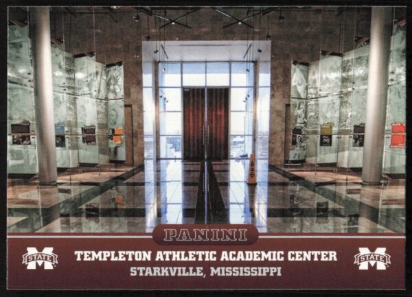 Front of 2016 Panini Mississippi State Templeton Center card, showcasing athlete support facility.