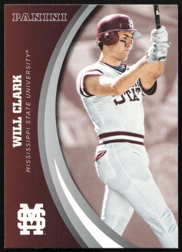 Will Clark 2016 Panini Card, Mississippi State Baseball Legend, Card #36, College Days.