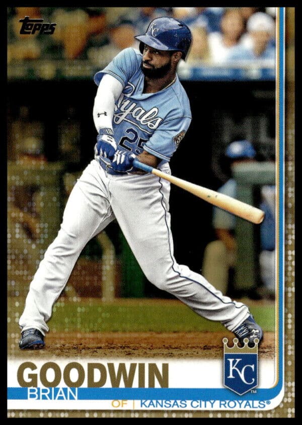 2019 Topps Brian Goodwin Gold Card #640 - Front Action Pose