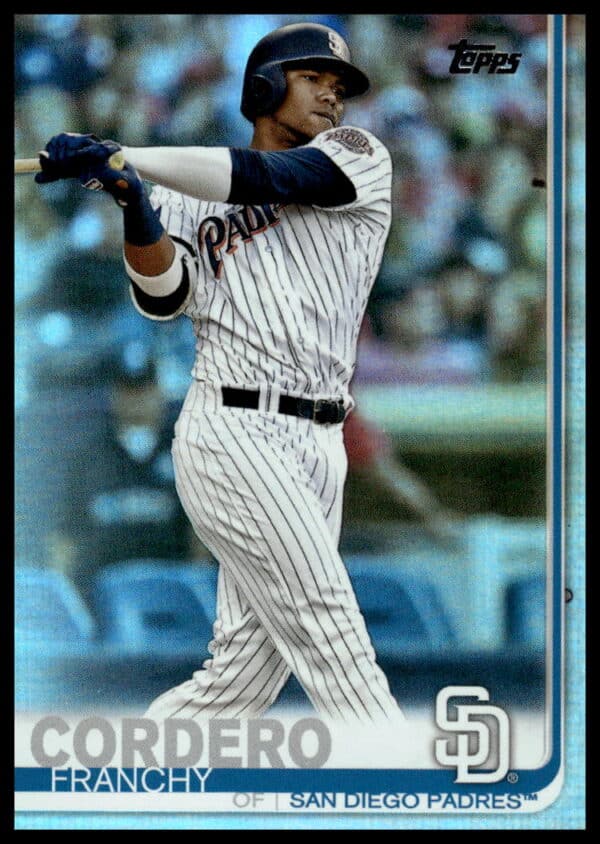 Franchy Cordero 2019 Topps Rainbow Foil Baseball Card #539 Front View.