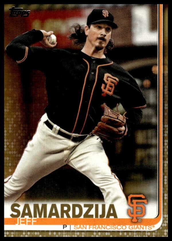 Topps Series 2 Jeff Samardzija Gold Card, San Francisco Giants, Action Shot #574 (2019).