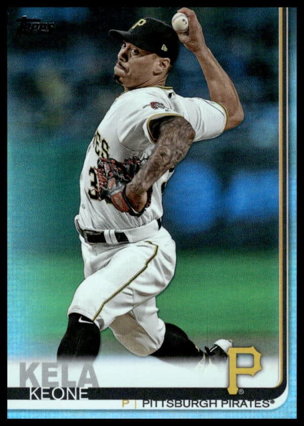 Keone Kela 2019 Topps Rainbow Foil Card #516, features vibrant colors and glossy finish.