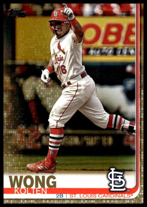 Kolten Wong 2019 Topps Gold Card #551, St. Louis Cardinals, Series 2.