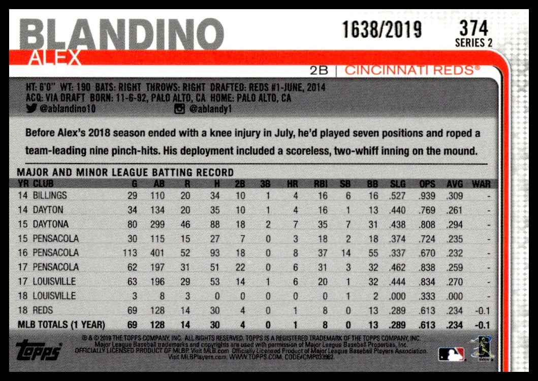 Back of 2019 Topps Series 2 Gold Zack Wheeler baseball card, showing stats and player details.