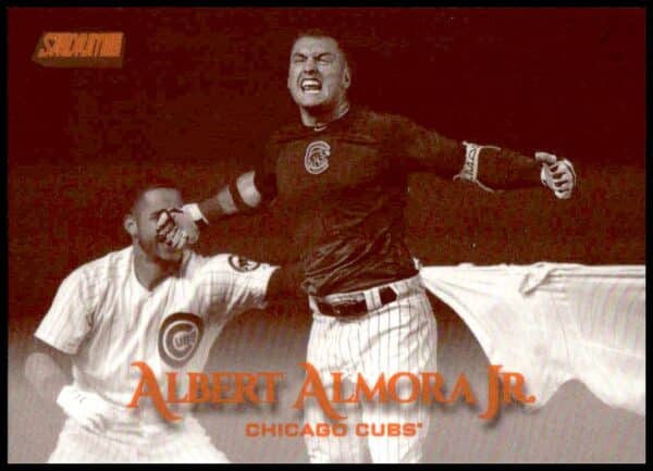 Albert Almora Jr. 2019 Topps Stadium Sepia Card #19 - Dynamic Action Shot