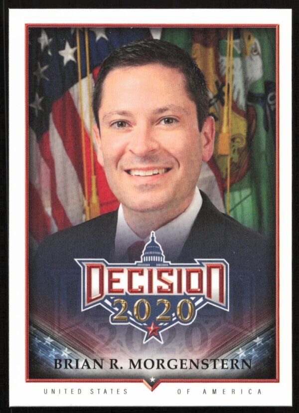 Brian Morgenstern 2020 Leaf Decision Series #533 trading card, featuring a portrait on the front.