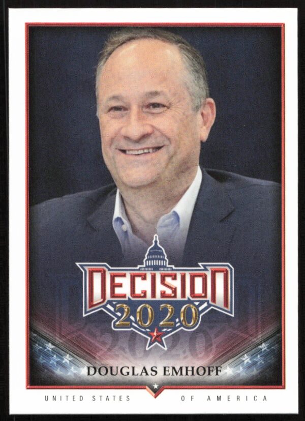Douglas Emhoff Trading Card, 2020 Leaf Series 2, highlight of his political role, card #543.