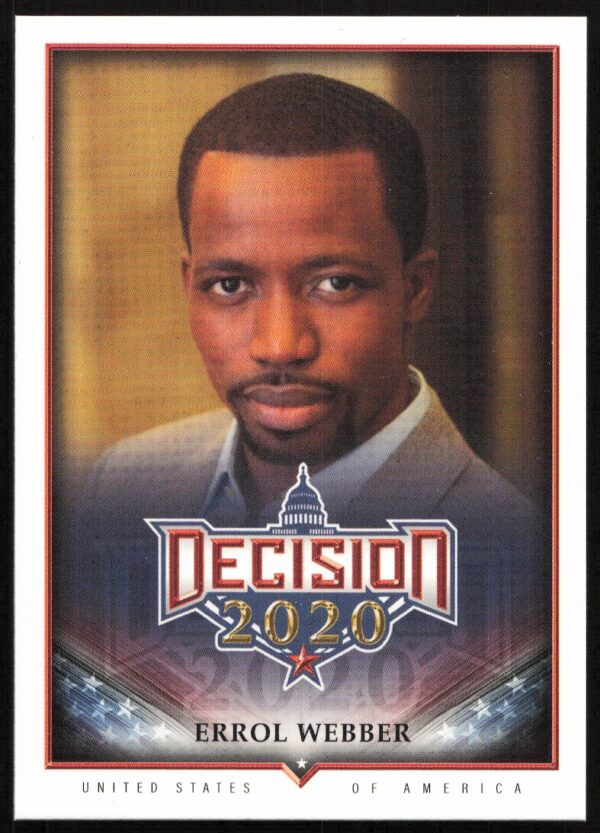 Errol Webber 2020 Leaf Decision Trading Card #560, Series 2, front view.