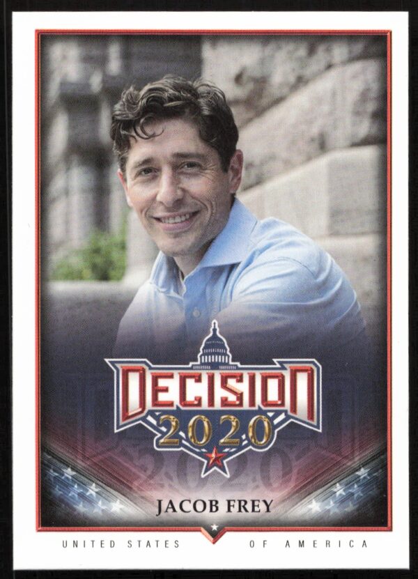 Jacob Frey 2020 Leaf Decision Series Card #675, collectible political figure card.