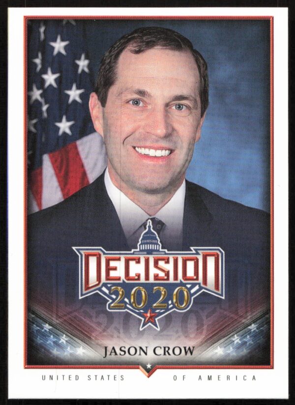 Jason Crow 2020 Leaf Decision Card #559 front portrait, trading card design.