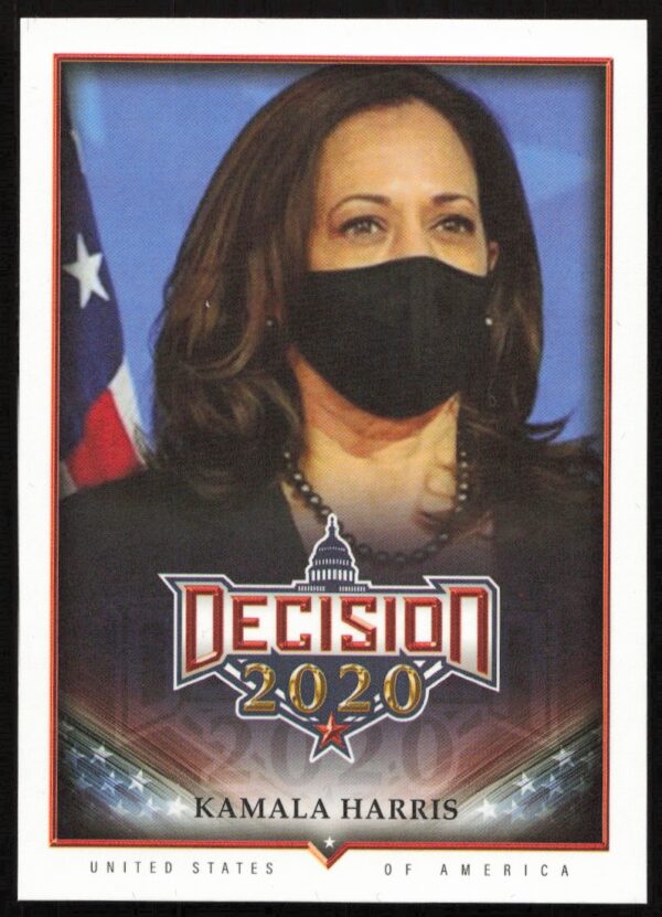 Kamala Harris 2020 Leaf Decision Series collectible card, featuring her portrait, card #548.