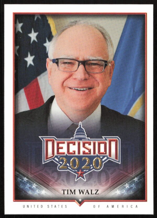 Tim Walz Leaf 2020 Decision Series 2 Trading Card #673 Front Portrait Image