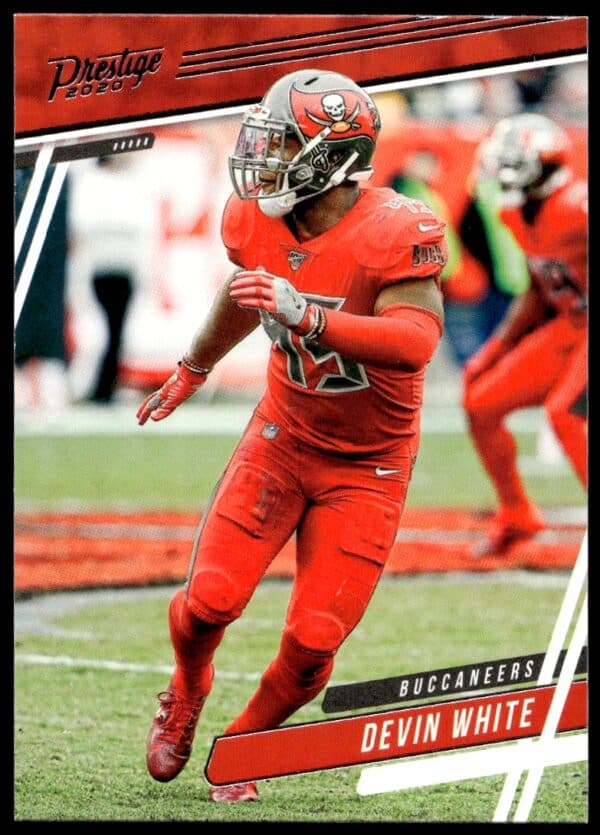 Devin White 2020 Panini Prestige Football Card #44 Front, Tampa Bay Buccaneers NFL Player.
