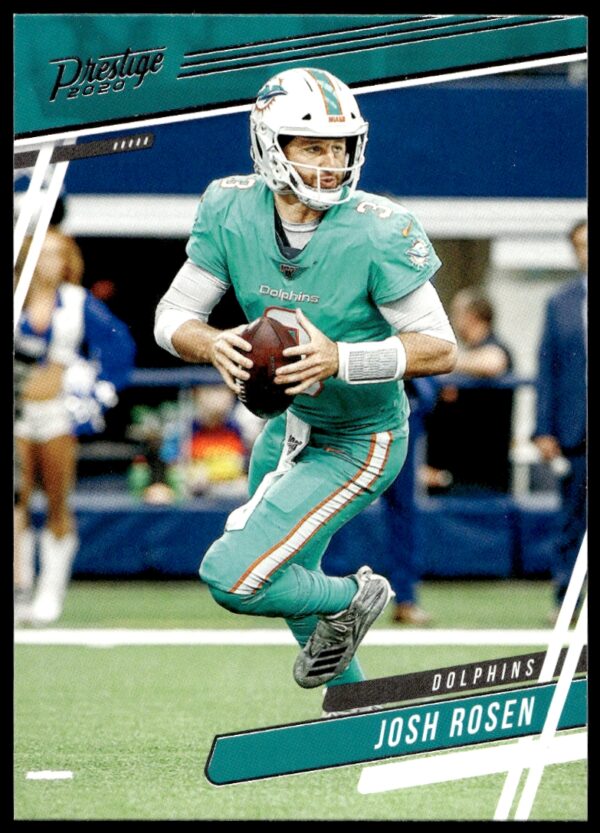 2020 Panini Prestige Josh Rosen #79 football card, action shot in team uniform.
