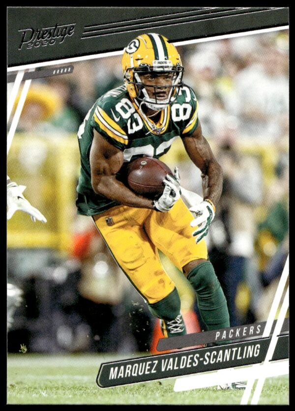 Marquez Valdes-Scantling 2020 Panini Prestige Card, Green Bay Packers WR, #123 Front View