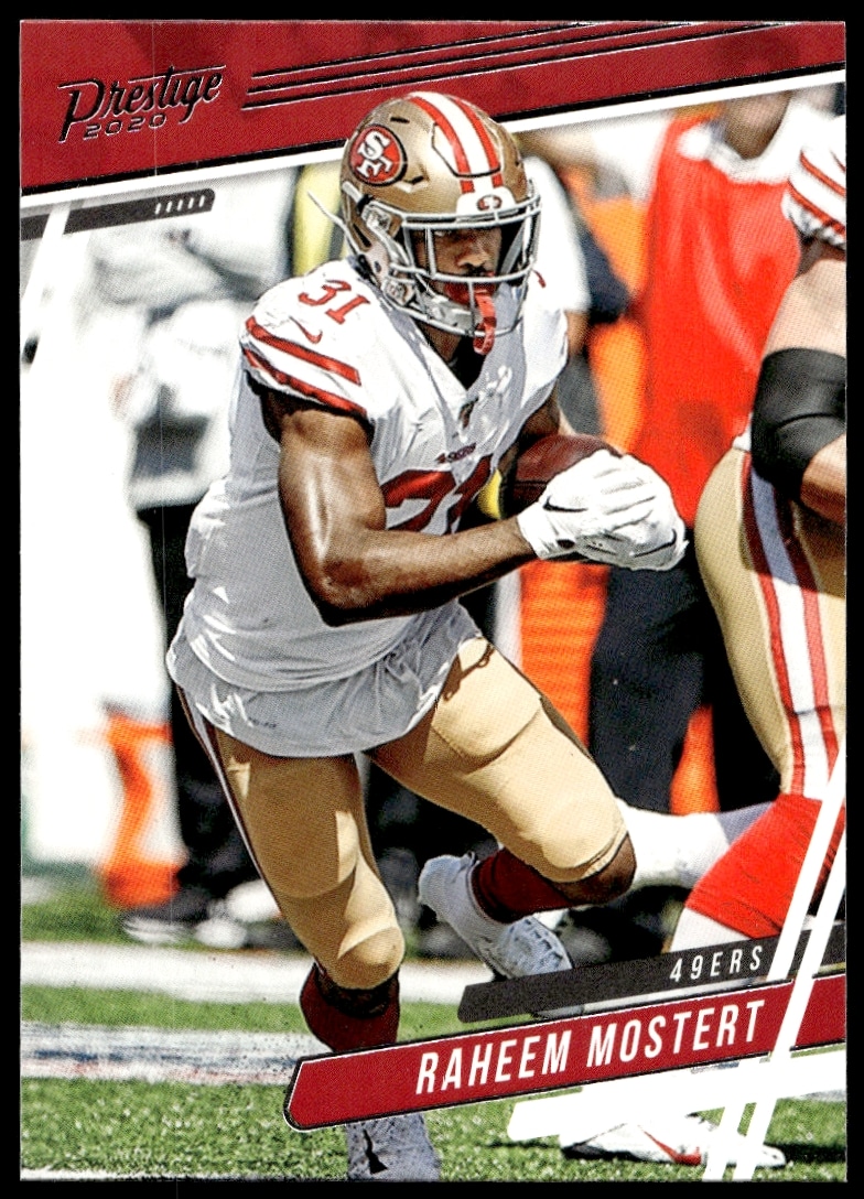 2020 Panini Prestige Raheem Mostert Football Card #7 Front View