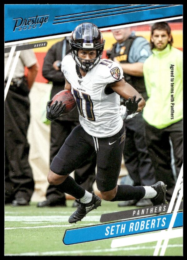 Seth Roberts 2020 Panini Prestige Card #151, Action Pose, Front View.