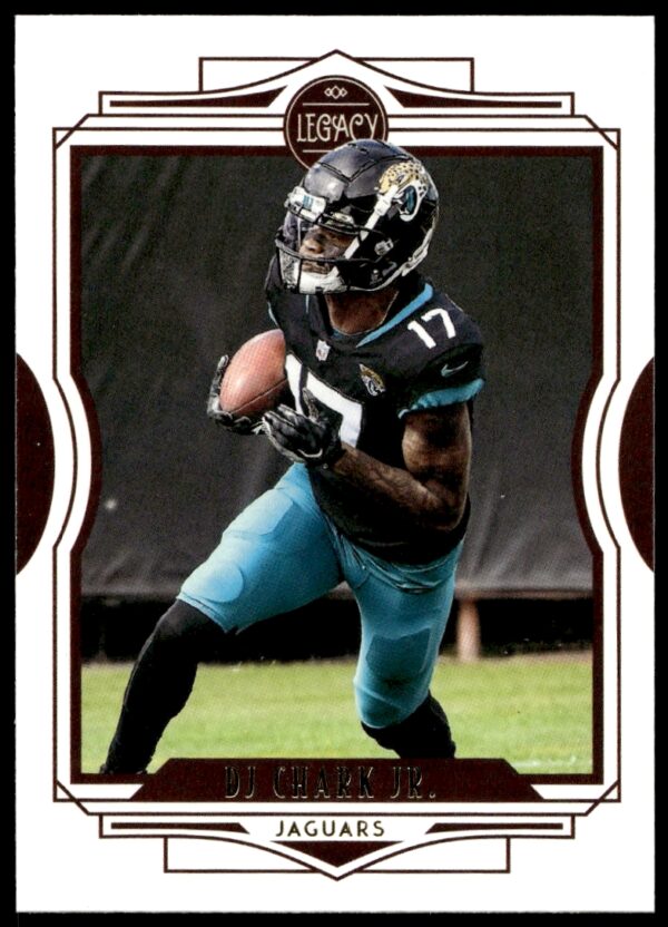 DJ Chark Jr. 2021 Panini Legacy Card #76 Front, Team Uniform, Wide Receiver Action Shot