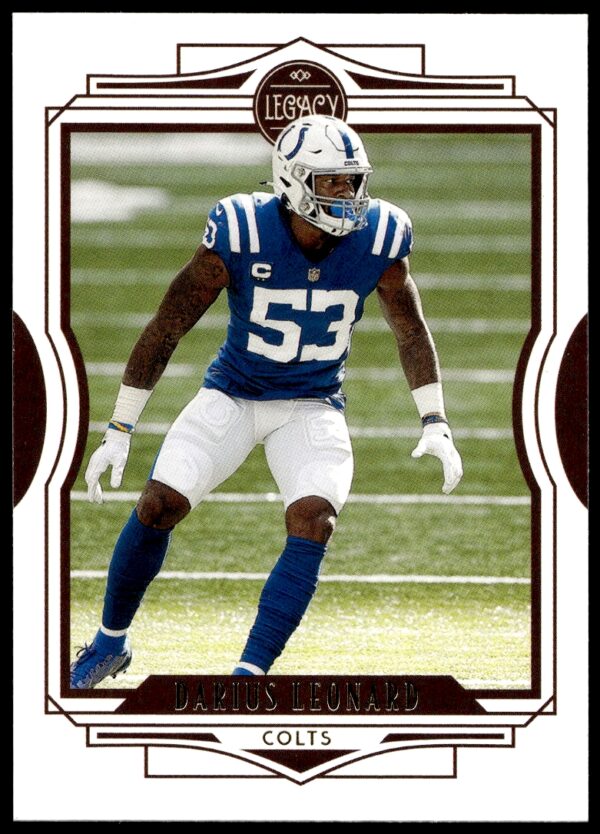 Darius Leonard 2021 Panini Legacy NFL Card #74 Front, Indianapolis Colts Linebacker.