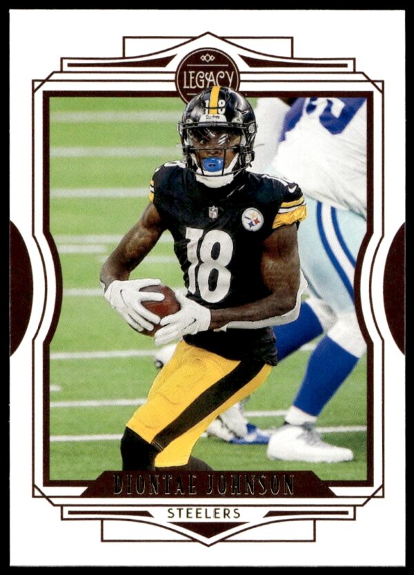 Diontae Johnson 2021 Panini Legacy Card #24, Pittsburgh Steelers WR in action.
