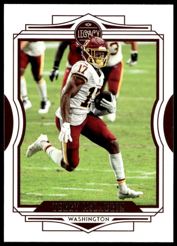 Terry McLaurin 2021 Panini Legacy Card #12, Washington Commanders, vibrant action shot.
