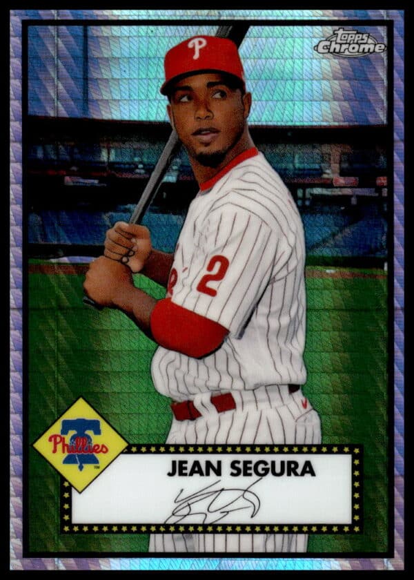 Jean Segura 2021 Topps Chrome Prism Refractor Baseball Card #275 - Front View