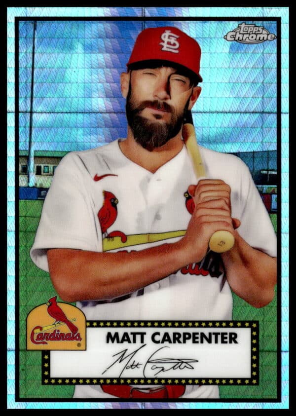Matt Carpenter 2021 Topps Chrome Prism Refractor Card #230 - Front View