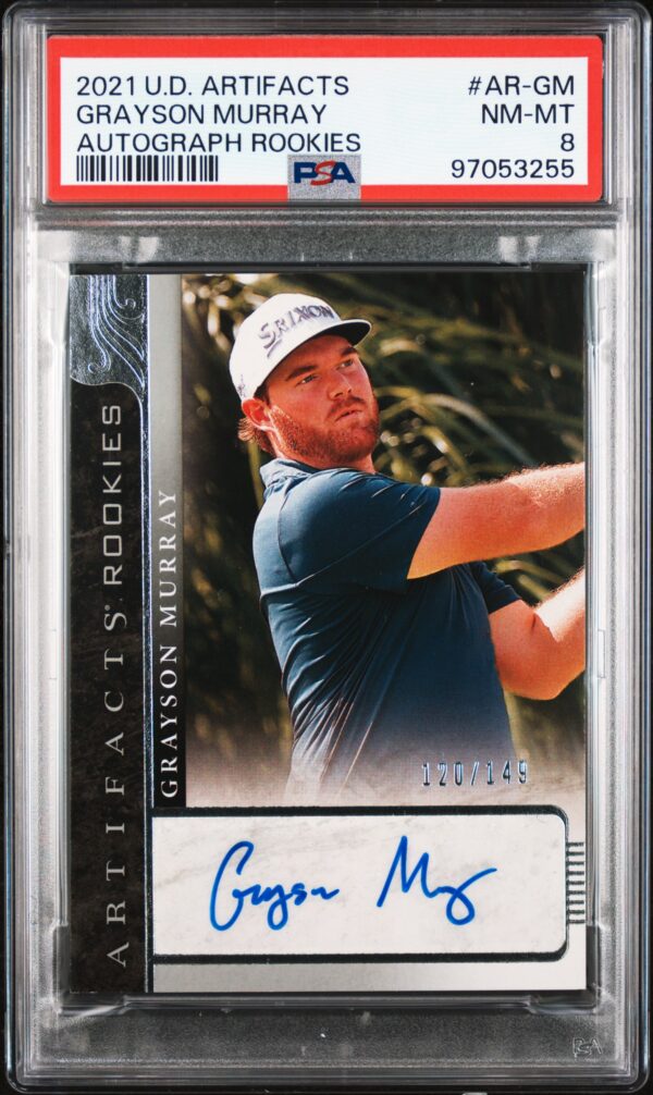 Grayson Murray 2021 Artifacts Rookie Autograph Card - PSA 8, Limited Edition (/149).