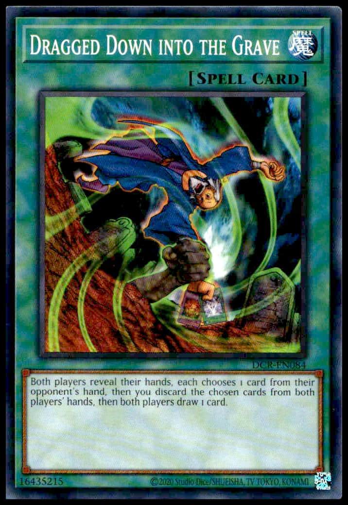 Yu-Gi-Oh! 25th Anniversary Dark Crisis Card, Dragged Down into the Grave, DCR-EN084 Front.