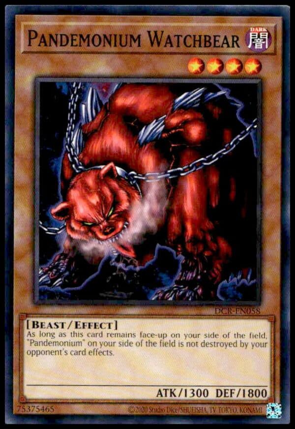 2023 Yu-Gi-Oh! Dark Crisis Anniversary Pandemonium Watchbear Card DCR-EN058 Front Artwork.
