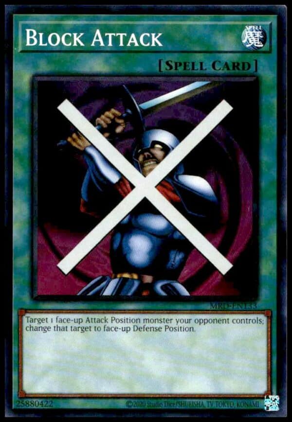Yu-Gi-Oh! Metal Raiders 25th Anniversary Block Attack Card Front Image, MRD-EN133, 2023 Edition.