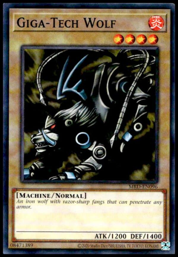 25th Anniversary Yu-Gi-Oh! Giga-Tech Wolf Card Front (2023 Metal Raiders Edition)