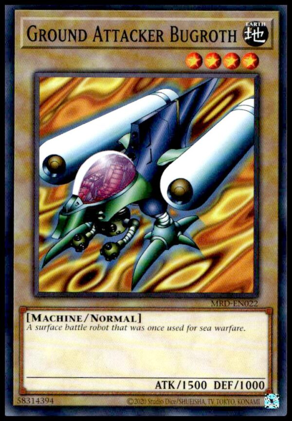 Ground Attacker Bugroth card from Yu-Gi-Oh! Metal Raiders 25th Anniversary Edition (2023), #MRD-EN022.