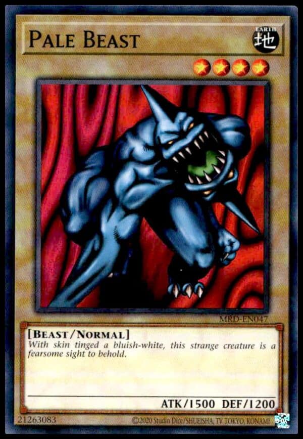 Yu-Gi-Oh! 25th Anniversary Pale Beast Card MRD-EN047 (2023 Edition, Front)