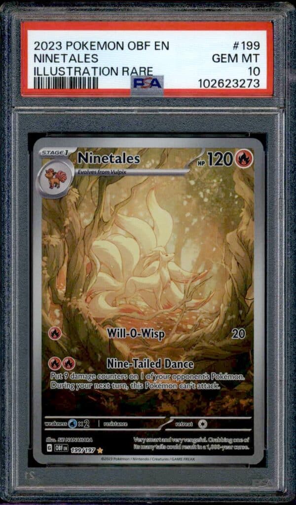 PSA 10 Charizard VMAX card with gold accents, 2020 Champions Path, collectors rare.