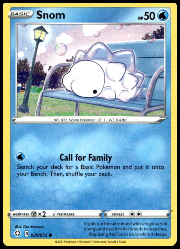 2019 Pokémon Unbroken Bonds Poliwag card #37/214 with scenic backdrop.