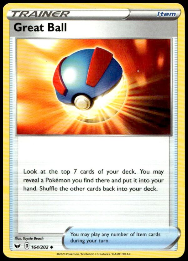 Marnie Pokémon card 2020, Sword & Shield Base Set, number 164/202, vibrant design.