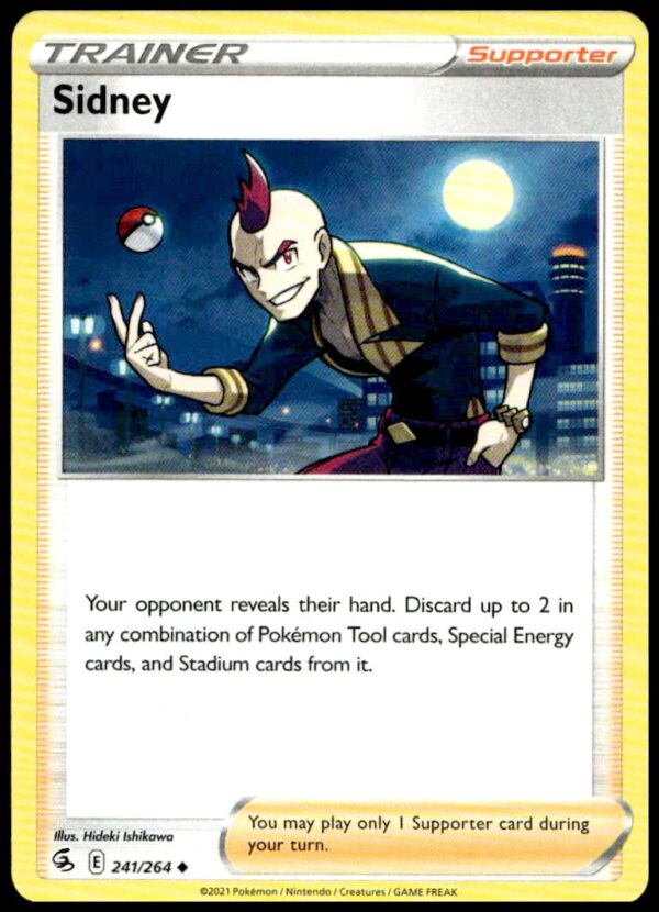 Sidney Pokémon Fusion Strike Card 2021, detailed artwork, #241/264.