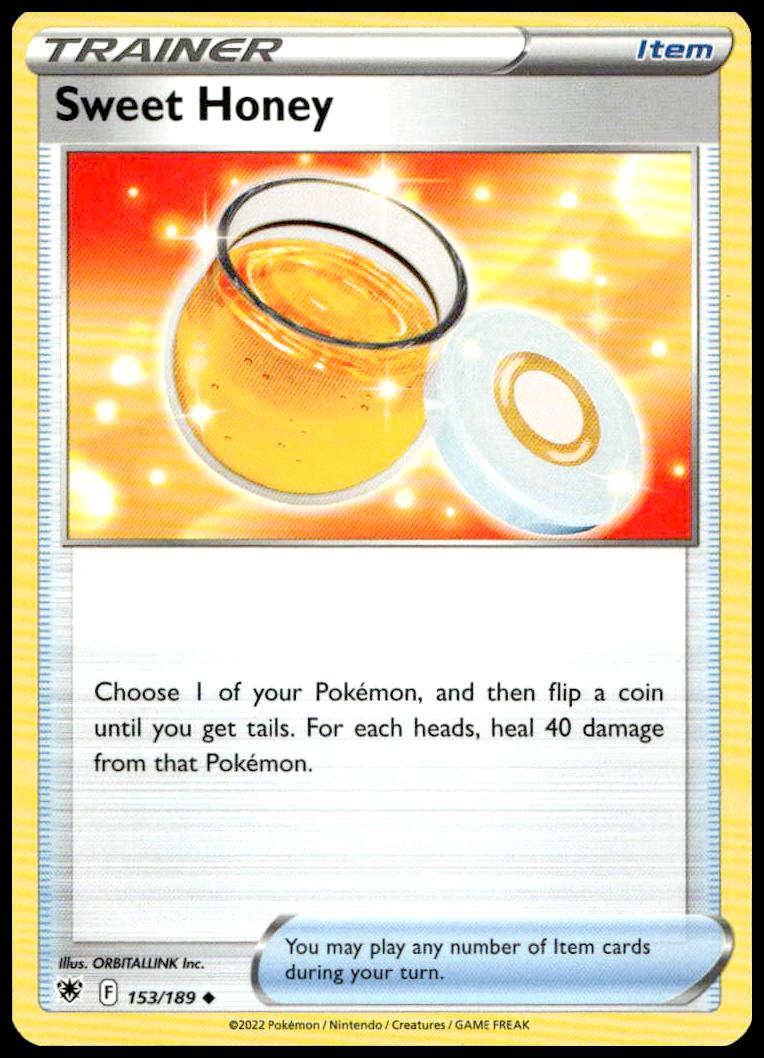 2022 Pokémon Astral Radiance Sweet Honey Card - Sword & Shield Art #153/189.